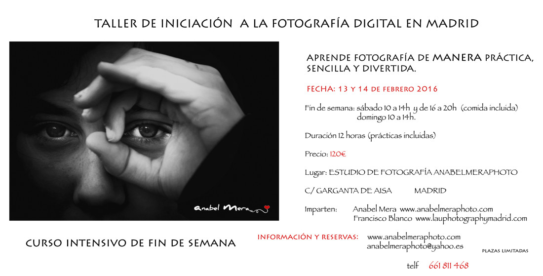 Cartel Curso Fotografía fin de semana 2016