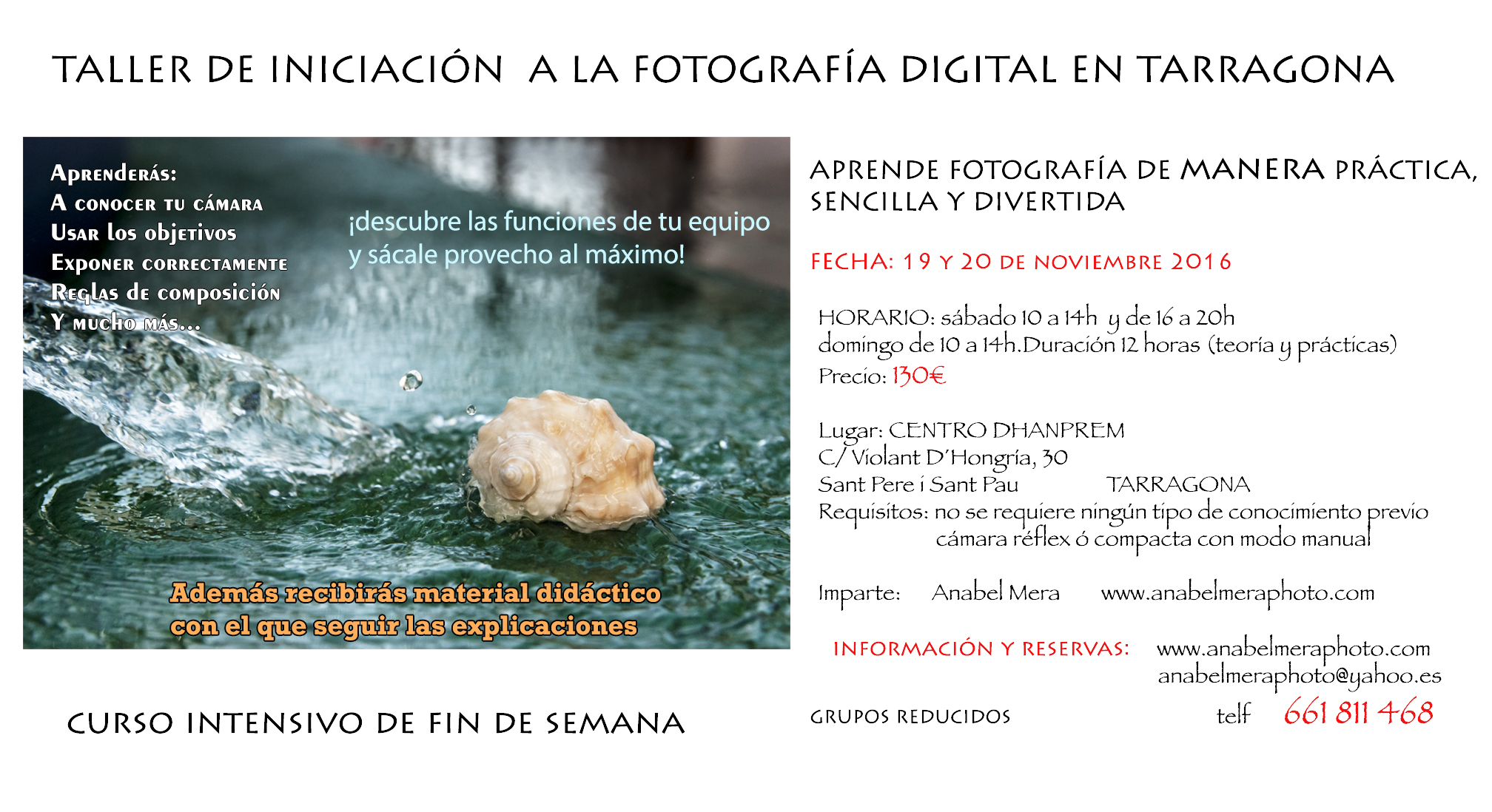  II TALLER DE FOTOGRAFÍA EN TARRAGONA